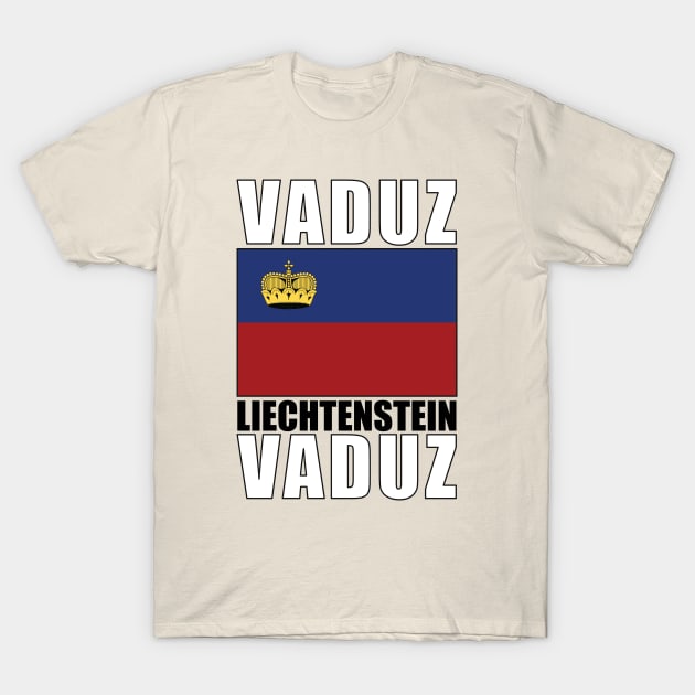 Flag of Liechtenstein T-Shirt by KewaleeTee